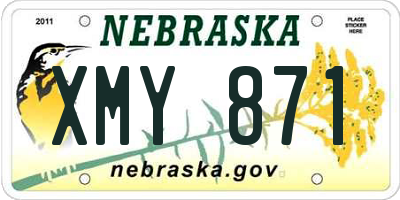 NE license plate XMY871