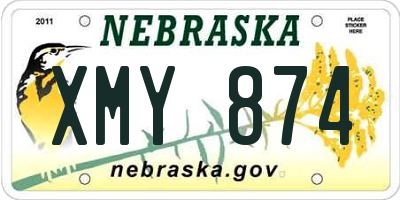 NE license plate XMY874