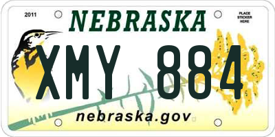 NE license plate XMY884