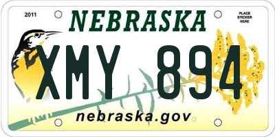 NE license plate XMY894