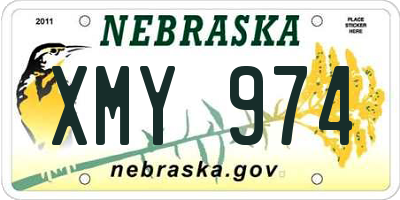 NE license plate XMY974