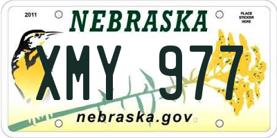 NE license plate XMY977