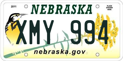 NE license plate XMY994