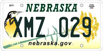 NE license plate XMZ029