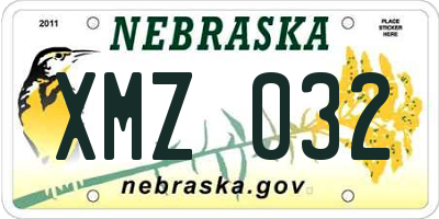 NE license plate XMZ032