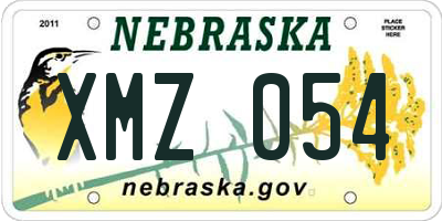 NE license plate XMZ054