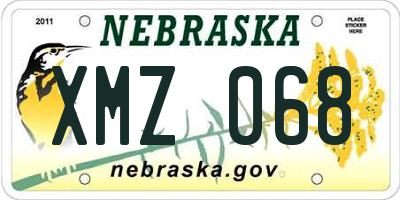 NE license plate XMZ068