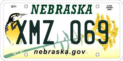 NE license plate XMZ069