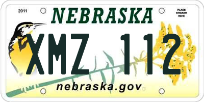 NE license plate XMZ112