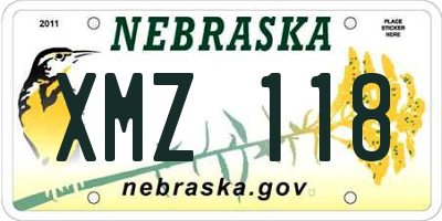 NE license plate XMZ118