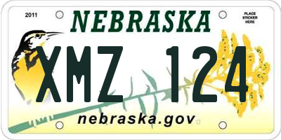NE license plate XMZ124