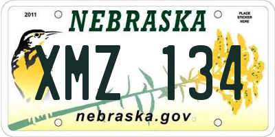 NE license plate XMZ134