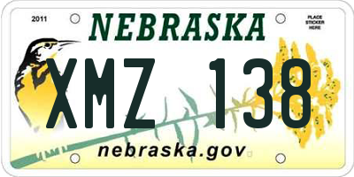 NE license plate XMZ138