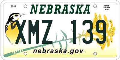 NE license plate XMZ139