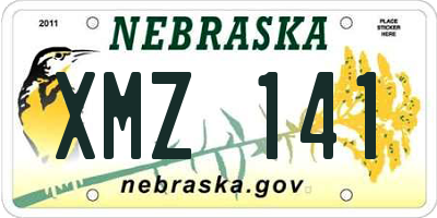 NE license plate XMZ141