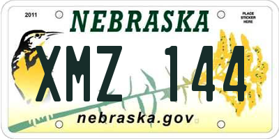 NE license plate XMZ144