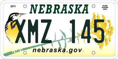 NE license plate XMZ145