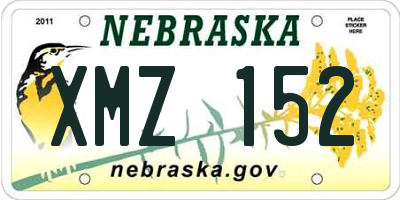 NE license plate XMZ152