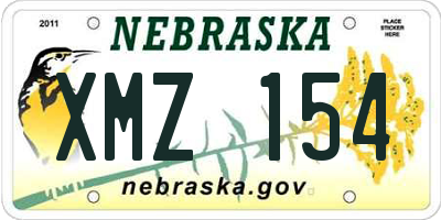 NE license plate XMZ154