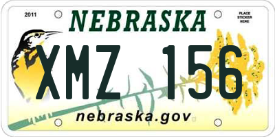 NE license plate XMZ156