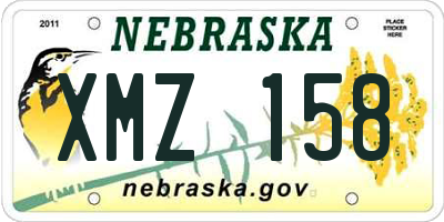 NE license plate XMZ158