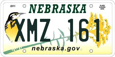 NE license plate XMZ161