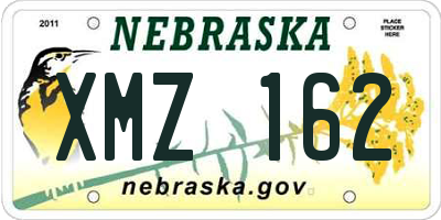 NE license plate XMZ162