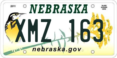NE license plate XMZ163