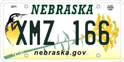 NE license plate XMZ166