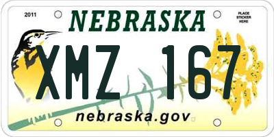 NE license plate XMZ167