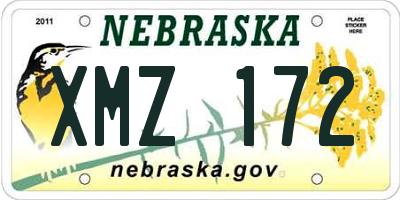 NE license plate XMZ172