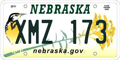NE license plate XMZ173