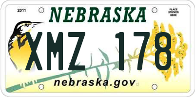 NE license plate XMZ178