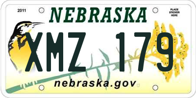 NE license plate XMZ179