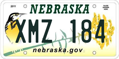 NE license plate XMZ184