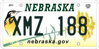 NE license plate XMZ188