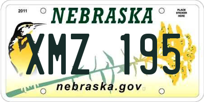 NE license plate XMZ195