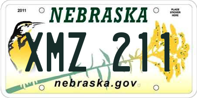 NE license plate XMZ211