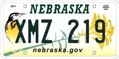 NE license plate XMZ219