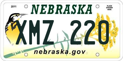 NE license plate XMZ220