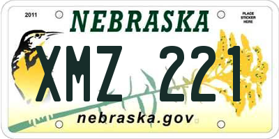 NE license plate XMZ221