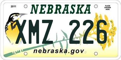 NE license plate XMZ226