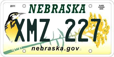 NE license plate XMZ227