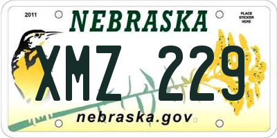 NE license plate XMZ229