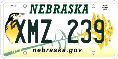 NE license plate XMZ239