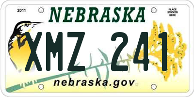 NE license plate XMZ241
