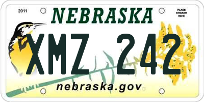 NE license plate XMZ242