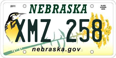 NE license plate XMZ258