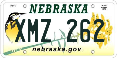 NE license plate XMZ262