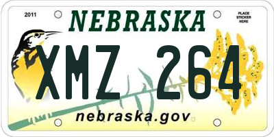 NE license plate XMZ264